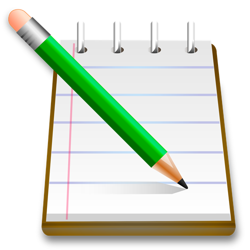 pencil and notepad